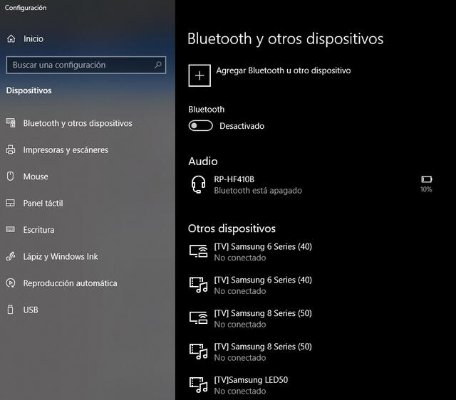 bluetooth windows 10