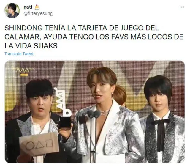 SUPER JUNIOR Shindong TMA The Fact Music Awards 2021 ELF Twitter