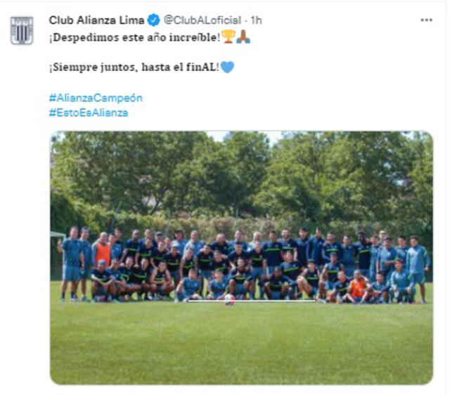 Alianza Lima entrenó en el último día del año.