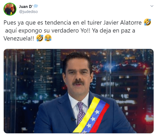 Javier Alatorre fue comparado con el mandatario venezolano Javier Alatorre. (Foto: Twitter)