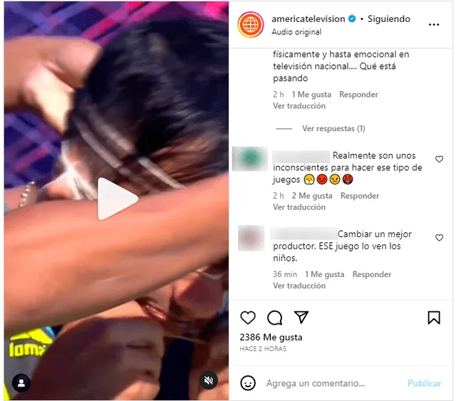 Usuarios critican "EEG". Foto: captura de Instagram/América TV   