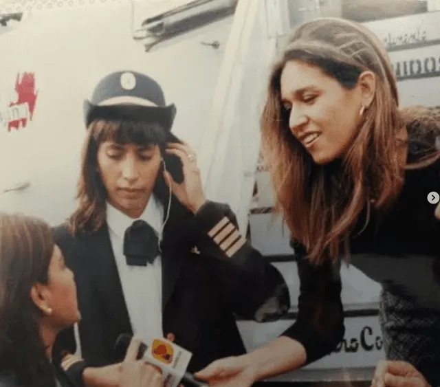 Verónica Linares como reportera en sus inicios en la televisión nacional. Foto: Instagram. Verónica Linares como reportera en sus inicios en la televisión nacional. Foto: Instagram.