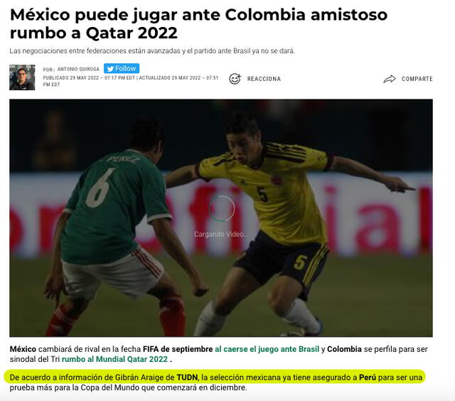 México integra el grupo C del Mundial Qatar 2022. Foto: captura TUDN
