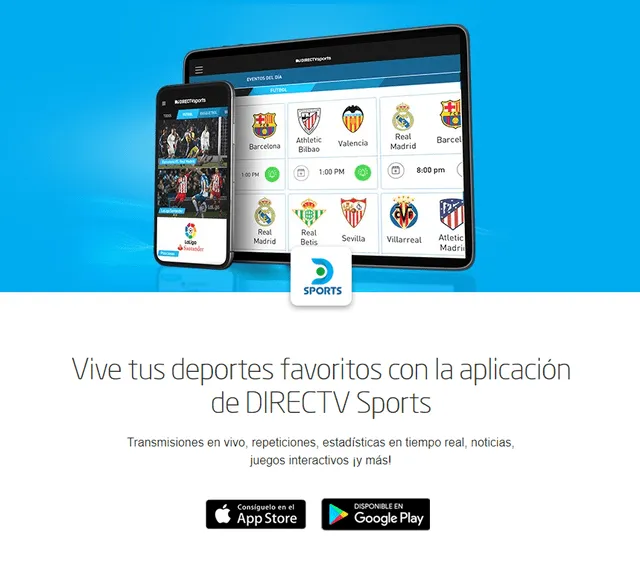DirecTV Sports app ver fútbol en vivo