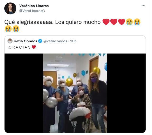 Verónica Linares celebra que Federico Salazar haya vencido la COVID-19