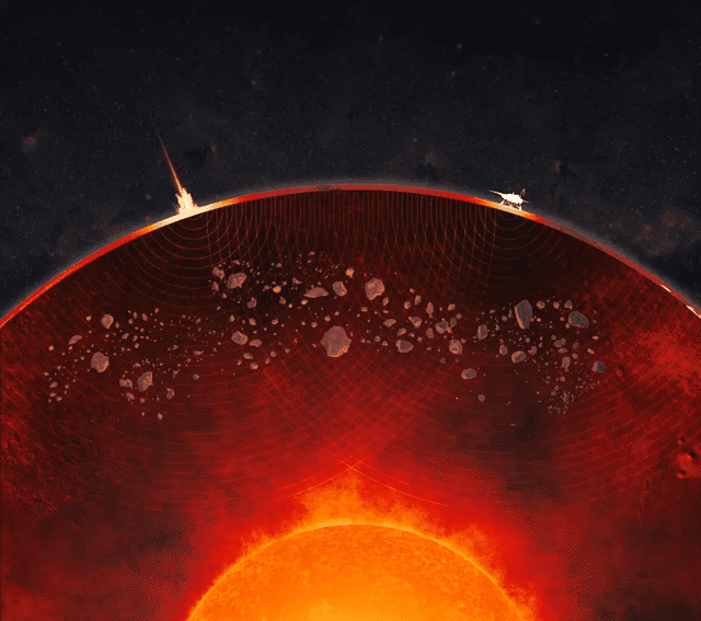  El interior de Marte cuenta con "fragmentos rocosos" a causa de impactos colosales.   