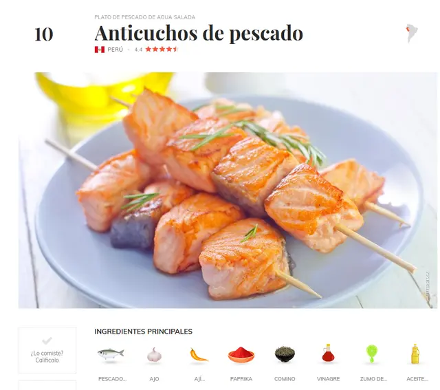  Perú está dentro del top 10 del mundo, pero no con ceviche. Foto: Taste Atlas<br>    