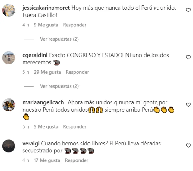 Comentarios en el post de Tula Rodríguez.