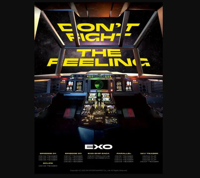 Cartel promocional de EXO para su comeback 2021. Foto: SM Entertainment