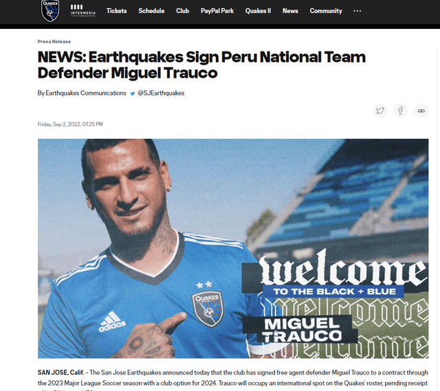 Miguel Trauco a la MLS