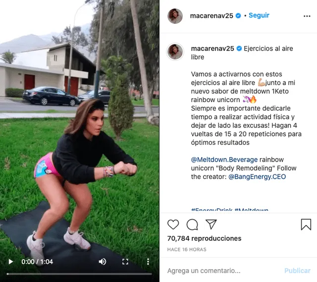 Macarena Vélez en Instagram