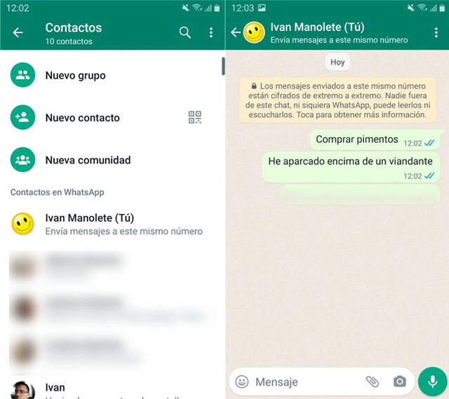 Así luce el 'bloc de notas' de WhatsApp. Foto: Xataka