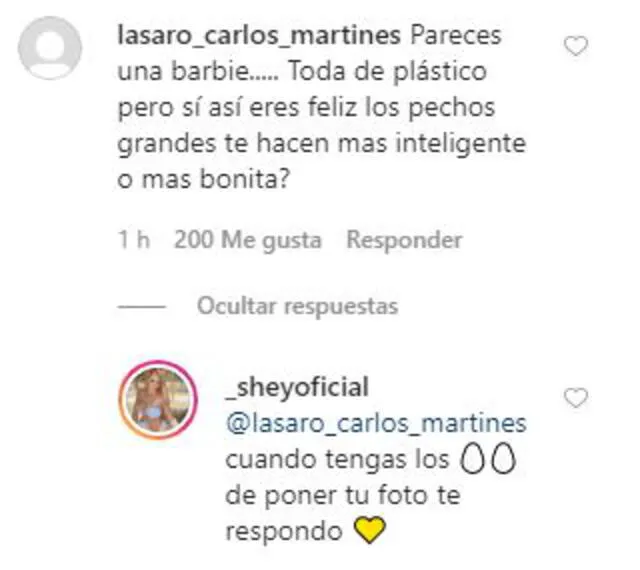 Sheyla Rojas se pronuncia en Instagram