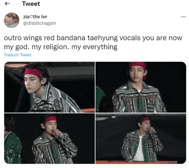 BTS, Taehyung bandana roja, PTD Seoul día 1