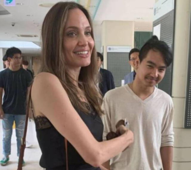 Angelina Jolie y Maddox en Corea del Sur