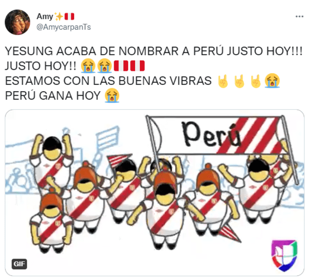 Reacción de ELF ante la publicación de Yesung sobre SUPER JUNIOR en Perú. Foto: captura/Twitter