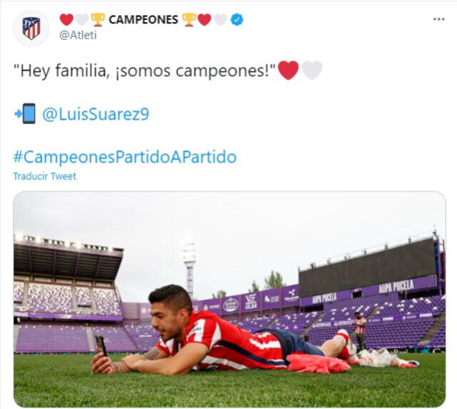 Atlético de Madrid fichó a Luis Suárez en agosto del 2020. Foto: Twitter