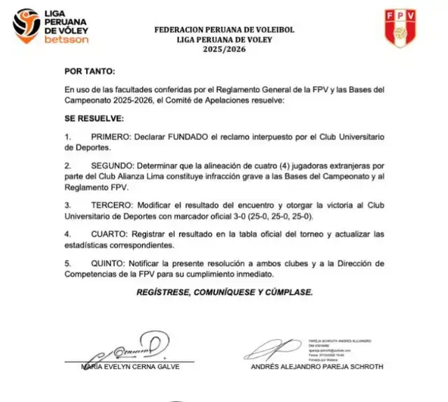 Comunicado de la FPV   