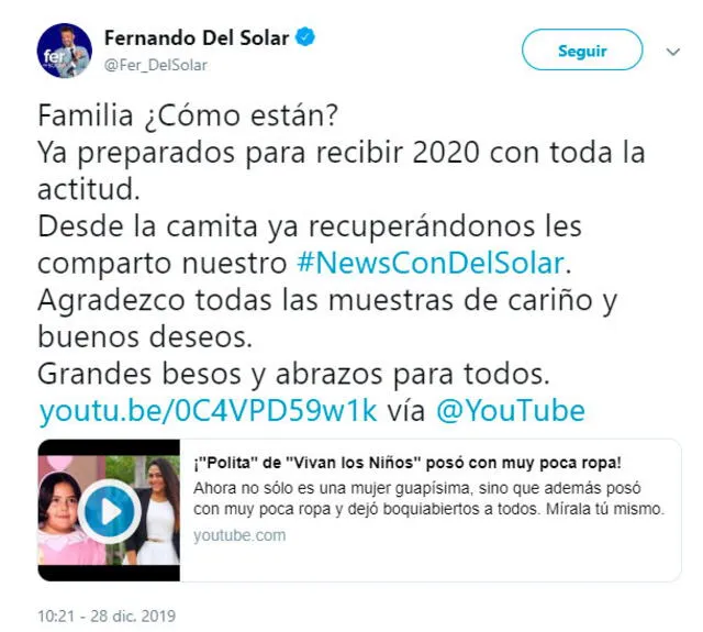 Foto captura: Fernando del Solar Twitter