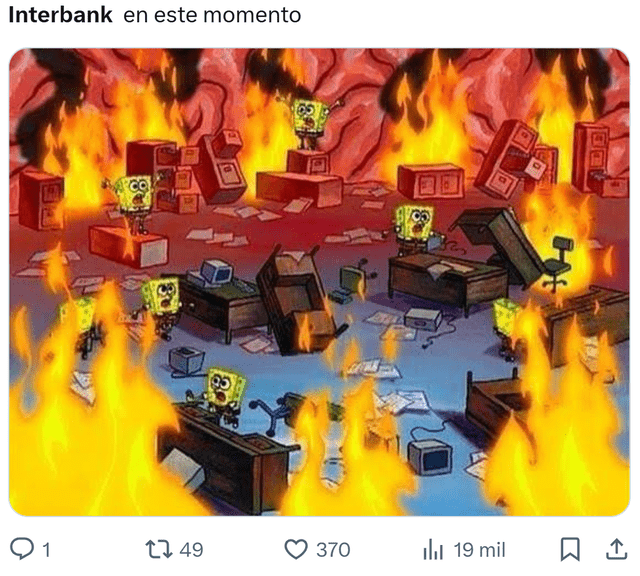  Caída de Interbank es tendencia en redes. Foto: X    