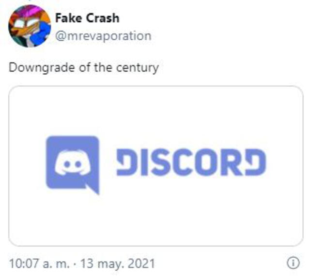 Reacciones de la comunidad al nuevo logo de Discord. Foto: Twitter