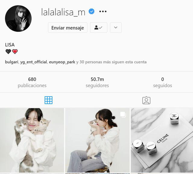 Lisa de BLAKCPINK es la idol con más seguidores de Asia en Instagram. Foto: @lalalalisa_m