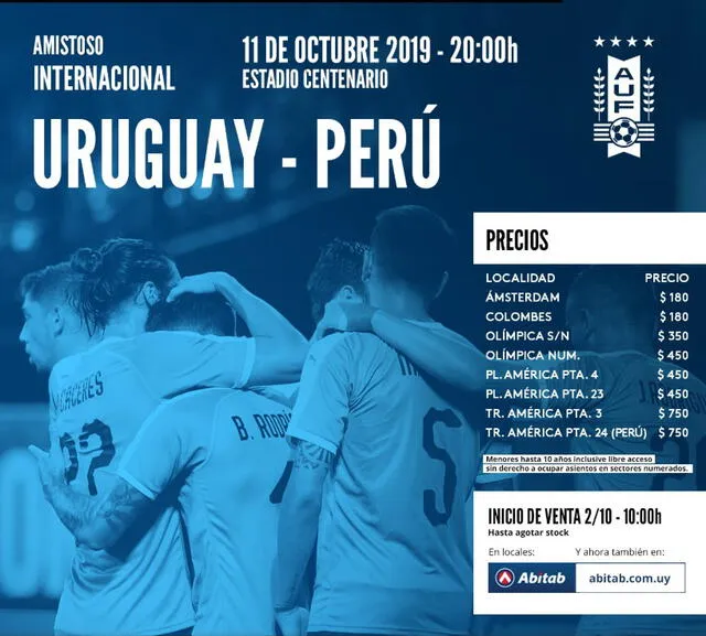Uruguay vs Perú: precio de entradas para ir al Estadio Centenario.