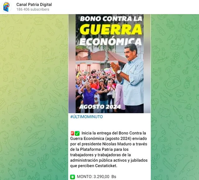 Ya se pagó el Bono de Guerra para empleados públicos. Foto: composición LR/Patria.   