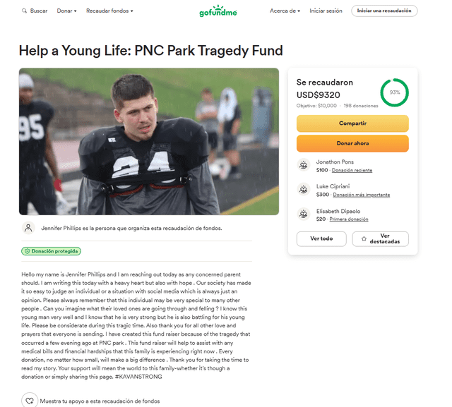 GoFundMe campaign launched to support Zachary Markwood, the Pirates fan critically injured in a stadium fall, as donations and messages of hope pour in. Photo: GoFundMe GoFundMe campaign launched to support Zachary Markwood, the Pirates fan critically injured in a stadium fall, as donations and messages of hope pour in. Photo: GoFundMe