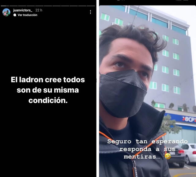 6.7.2022 | Historia de Juan Víctor Sánchez. Foto: captura Instagram 6.7.2022 | Historia de Juan Víctor Sánchez. Foto: captura Instagram