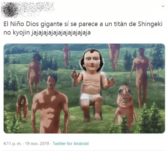 Los mejores memes del Niño Dios gigante de Zacatecas en Facebook y Twitter