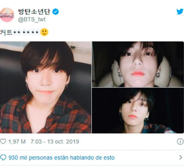 El 13 de octubre se viralizaron las imágenes en las que Jungkook mostraba su nuevo corte de cabello.