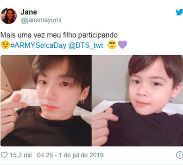 Menor de 6 años imita a Jungkook cada "Army Selca Day".