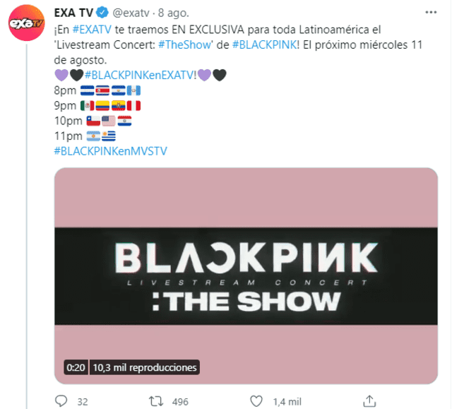 BLACKPINK The Show, Perú, México, Colombia, Chile