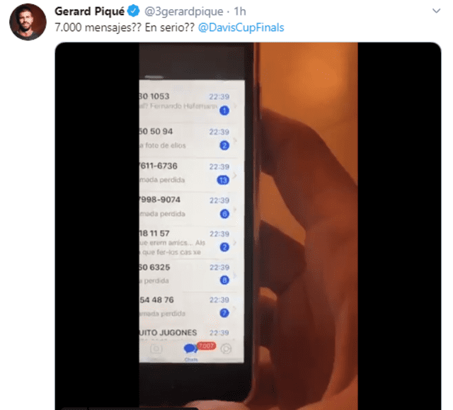 Gerard Piqué compartió su número personal en redes sociales y los mensajes no le pararon de llegar.