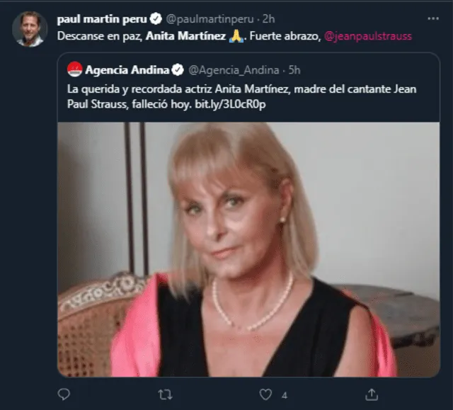 Paul Martin se despide de Anita Martínez. Foto: Twitter