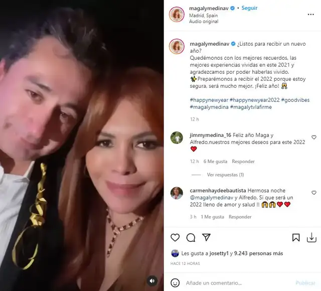 Así celebraron los famosos el Año Nuevo 2022. Foto: Instagram
