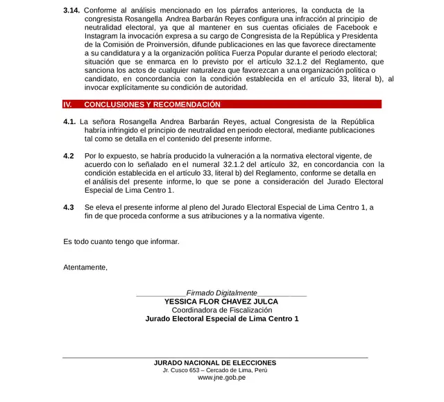  Conclusiones del JEE   