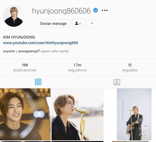 Perfil en Instagram de Kim Hyun Joong. Foto: @hyunjoong860606