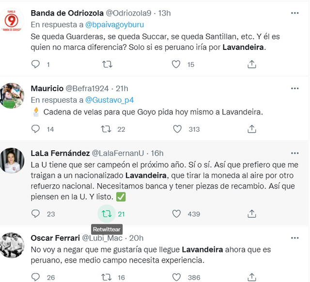 Hinchas cremas piden a Pablo Lavandeira por redes.