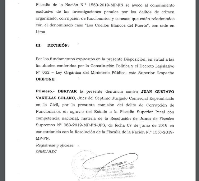 Documentos del Poder Judicial.