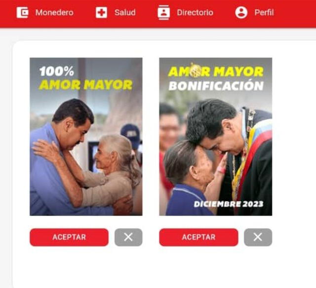 El gobierno de Nicolás Maduro ya inició con el pago de Adulto Mayor y el segundo mes de aguinaldo correspondiente al mes de diciembre. Foto: captura/BonosSocial/X   