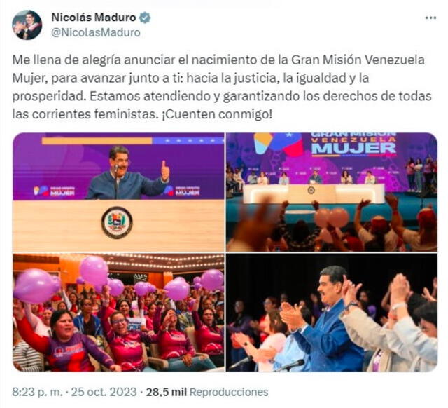 Este programa fue mencionado por primera vez en marzo de 2023, pero fue oficializado el último 25 de octubre. Foto: Nicolás Maduro/X   