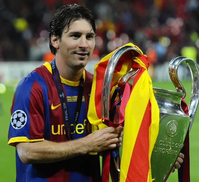 Messi ganó su tercera Champions League en el 2011. Foto: AFP