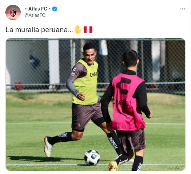 Anderson Santamaría realiza la pretemporada en su club. Foto: Atlas FC