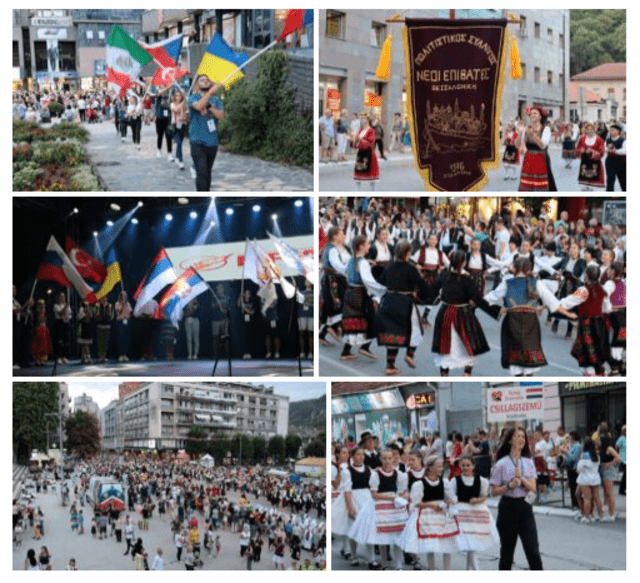  Imágenes del festival de folklore infantil en Serbia. Foto: captura en Danas.rs/Slobodan Simić   