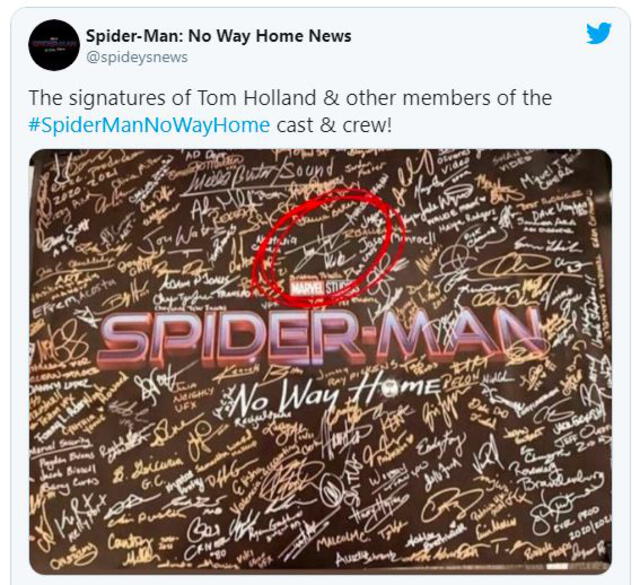La nueva imagen de Spider-Man 3 ha hecho que los fanáticos busquen pistas acerca del spiderverse. Foto:Twitter @spideysnews