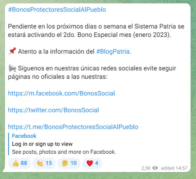 Segundo Bono Especial 2023