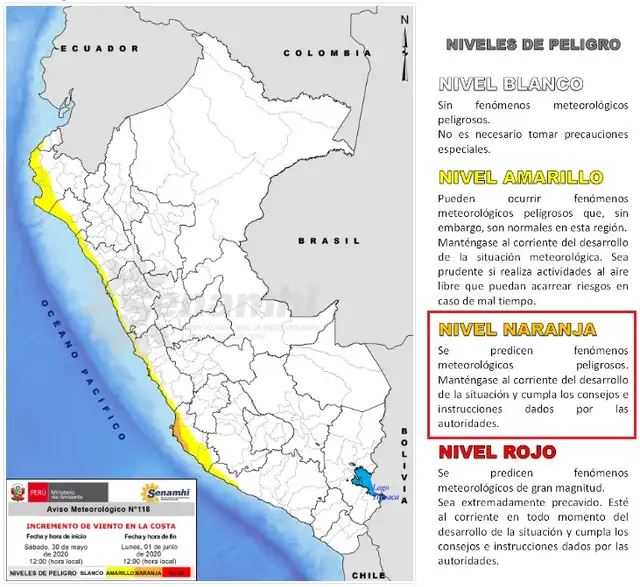senamhi ciclon peru chile vientos