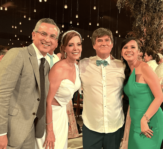  Maritere Braschi junto a Pedro Tenorio y su esposa. Foto: Instagram   